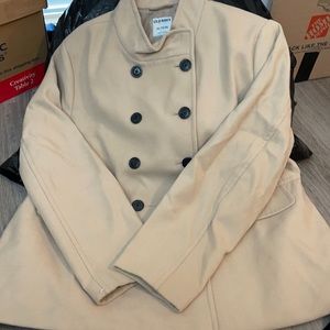 Beige Old Navy Peacoat